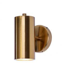 KINKIET SOFIA modernistyczny metalowy ze złotą oprawą krótki