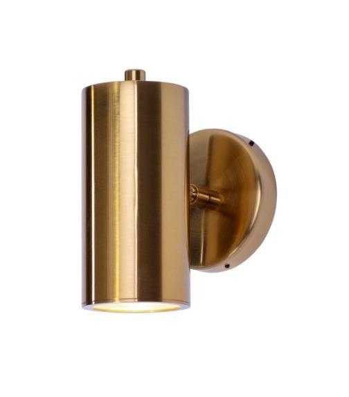 KINKIET SOFIA modernistyczny metalowy ze złotą oprawą krótki
