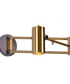KINKIET SOFIA modernistyczny metalowy ze złotą oprawą, ekskluzywny