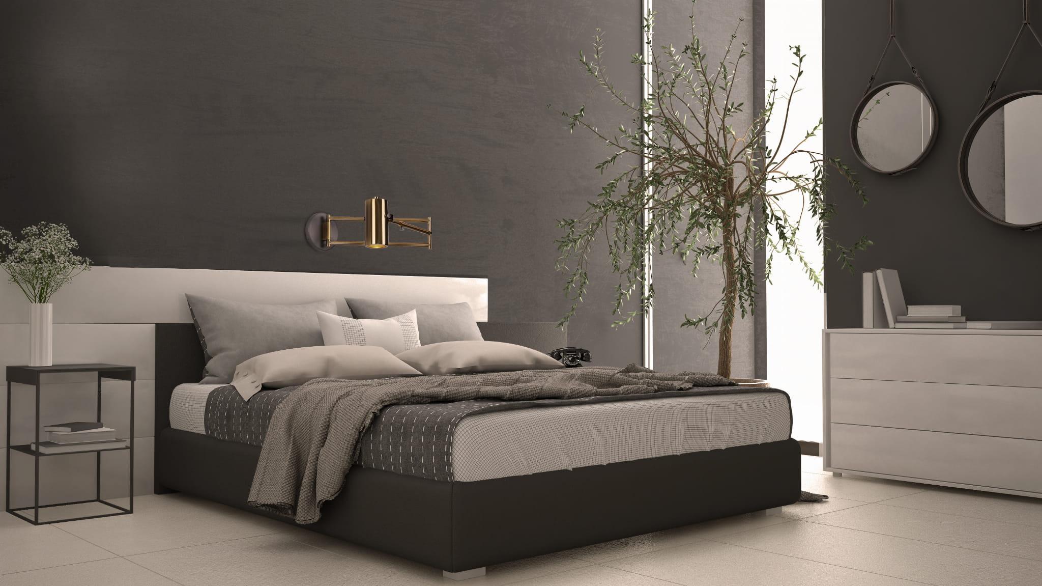 KINKIET SOFIA modernistyczny metalowy ze złotą oprawą, designerski