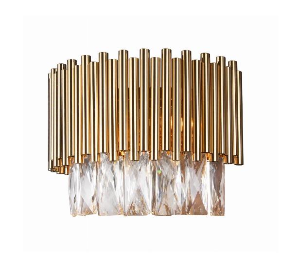 KINKIET VIVID glamour ze złotą oprawą i szklanymi elementami, ekskluzywny