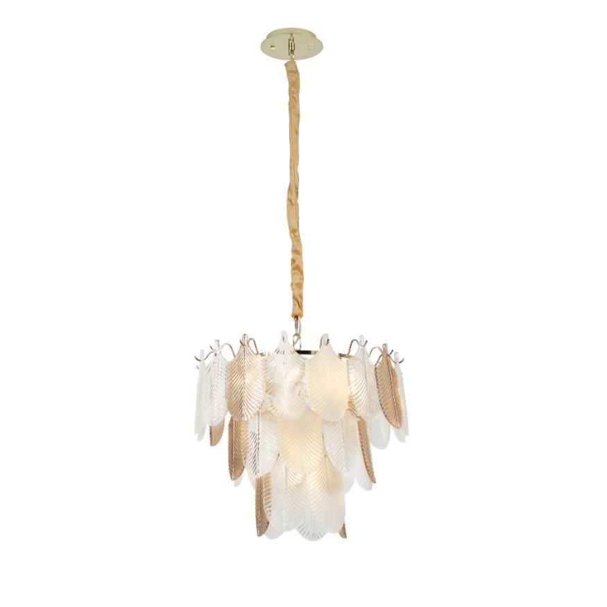 LAMPA WISZĄCA GALANDA nowoczesna z metalowo-szklanym kloszem mała, nowoczesna