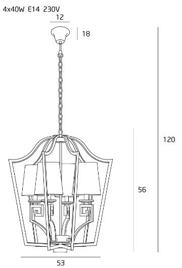 LAMPA WISZĄCA LINCOLN styl hampton białe klosze z metalową ramą mała, wymiary