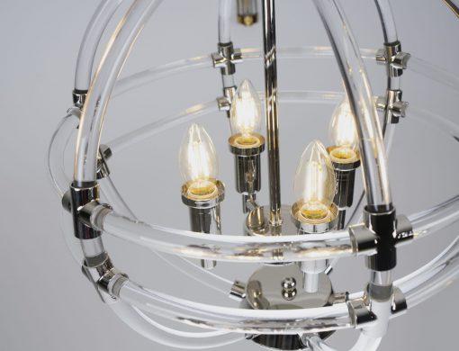 LAMPA WISZĄCA NOTINGHAM styl hampton szklano-metalowy sferyczny klosz