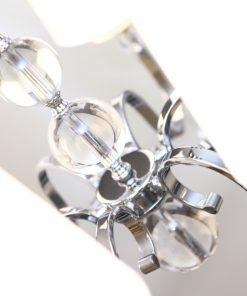 LAMPA WISZĄCA SCARLET klasyczna z białymi kloszami i szklanymi kryształami duża, piękna