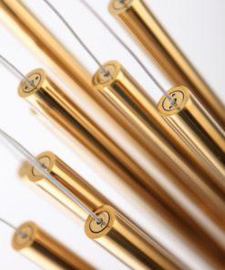 LAMPA WISZĄCA NOVI G metalowa złota glamour 37 x LED piękna
