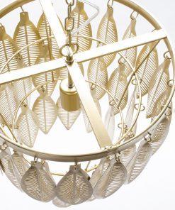 LAMPA WISZĄCA art deco złote liście metalowa, wyjątkowa