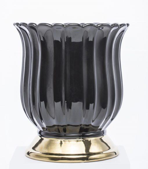 DONICZKA ceramiczna czarno-złota glamour