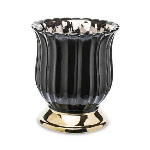 DONICZKA ceramiczna czarno-złota glamour, wyjątkowa