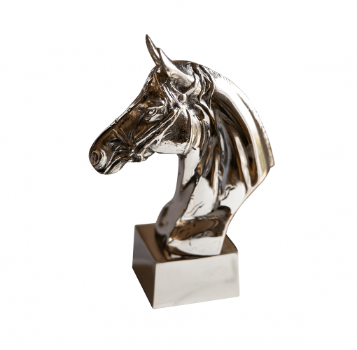 FIGURKA głowa konia srebrna z niklu wyjątkowa