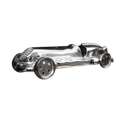 FIGURKA samochodu srebrna z niklu