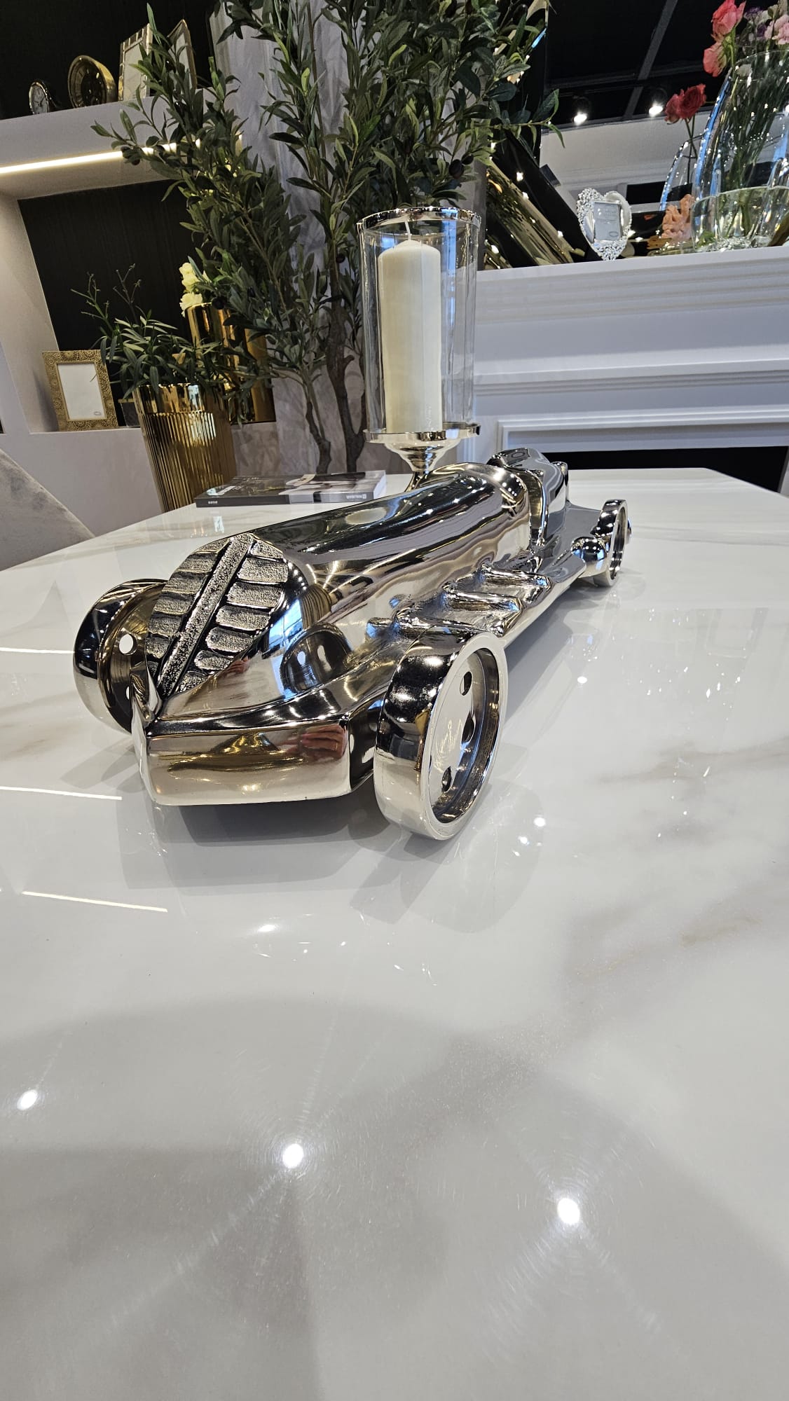 FIGURKA samochodu srebrna z niklu FIGURKA samochodu srebrna z niklu