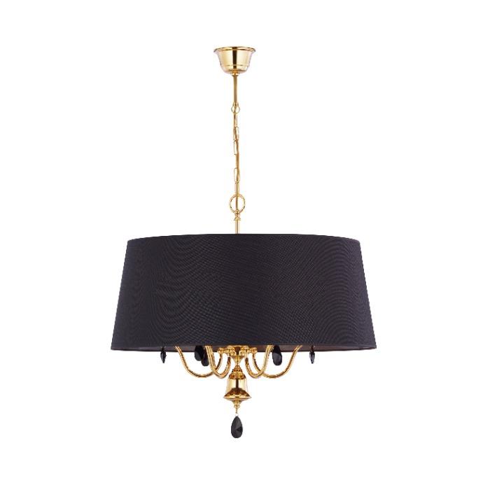 LAMPA WISZĄCA czarny klosz złote wykończenie styl glamour duża EGIDA EG 6 ms Jupiter wyjątkowa