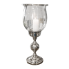 LAMPION szklany z metalową podstawą duży klasyczny