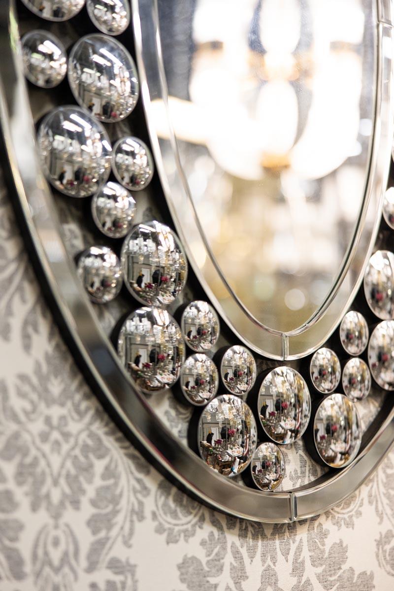 LUSTRO ŚCIENNE owalne z ramą z małych lusterek nowoczesne2 LUSTRO ŚCIENNE owalne z ramą z małych lusterek nowoczesne piękne