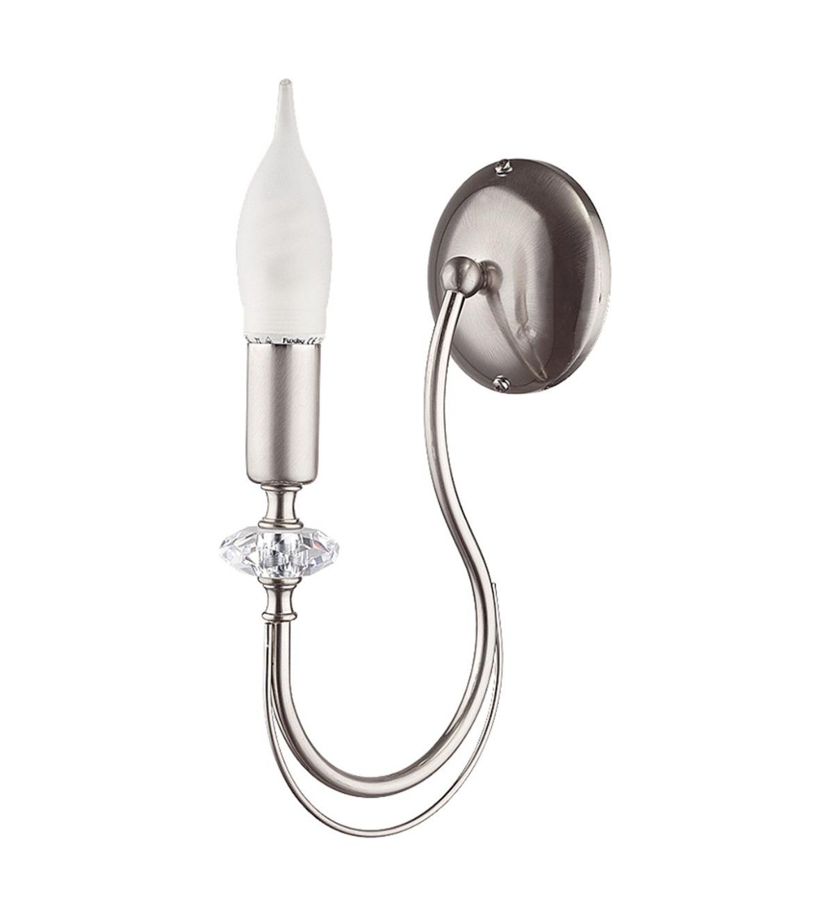 KINKIET jednopunktowy metalowy srebrny styl klasyczny KINKIET jednopunktowy metalowy srebrny styl klasyczny