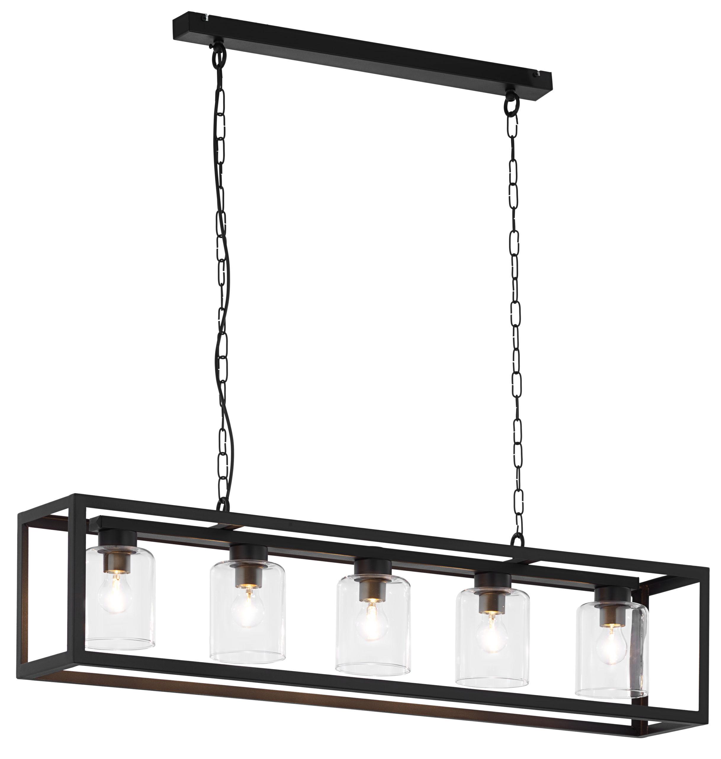 LAMPA WISZĄCA pięciopunktowa metalowo-szklana styl loft MACARI MC 5 Jupiter nowoczesna