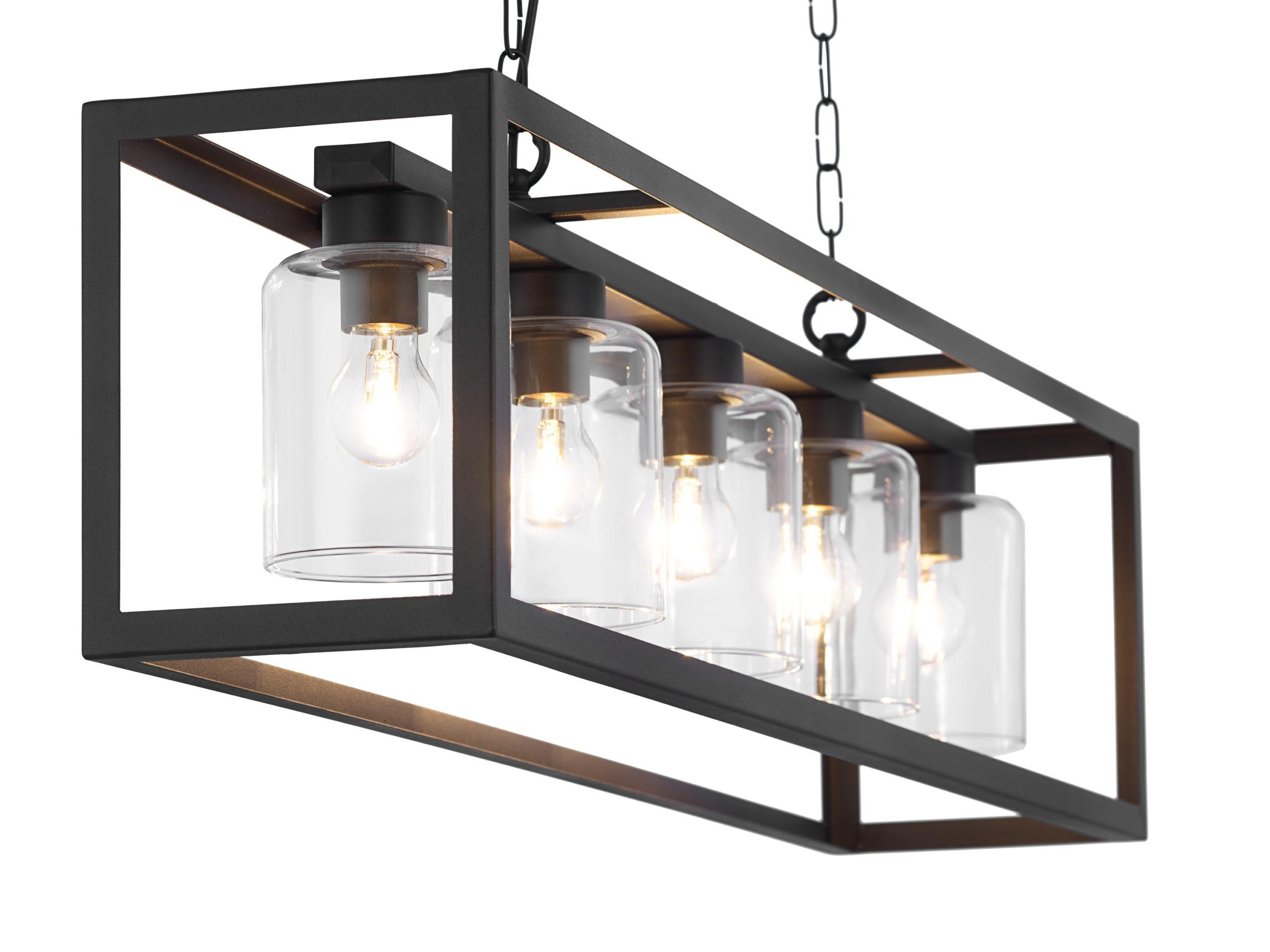 LAMPA WISZĄCA pięciopunktowa metalowo-szklana styl loft MACARI MC 5 Jupiter