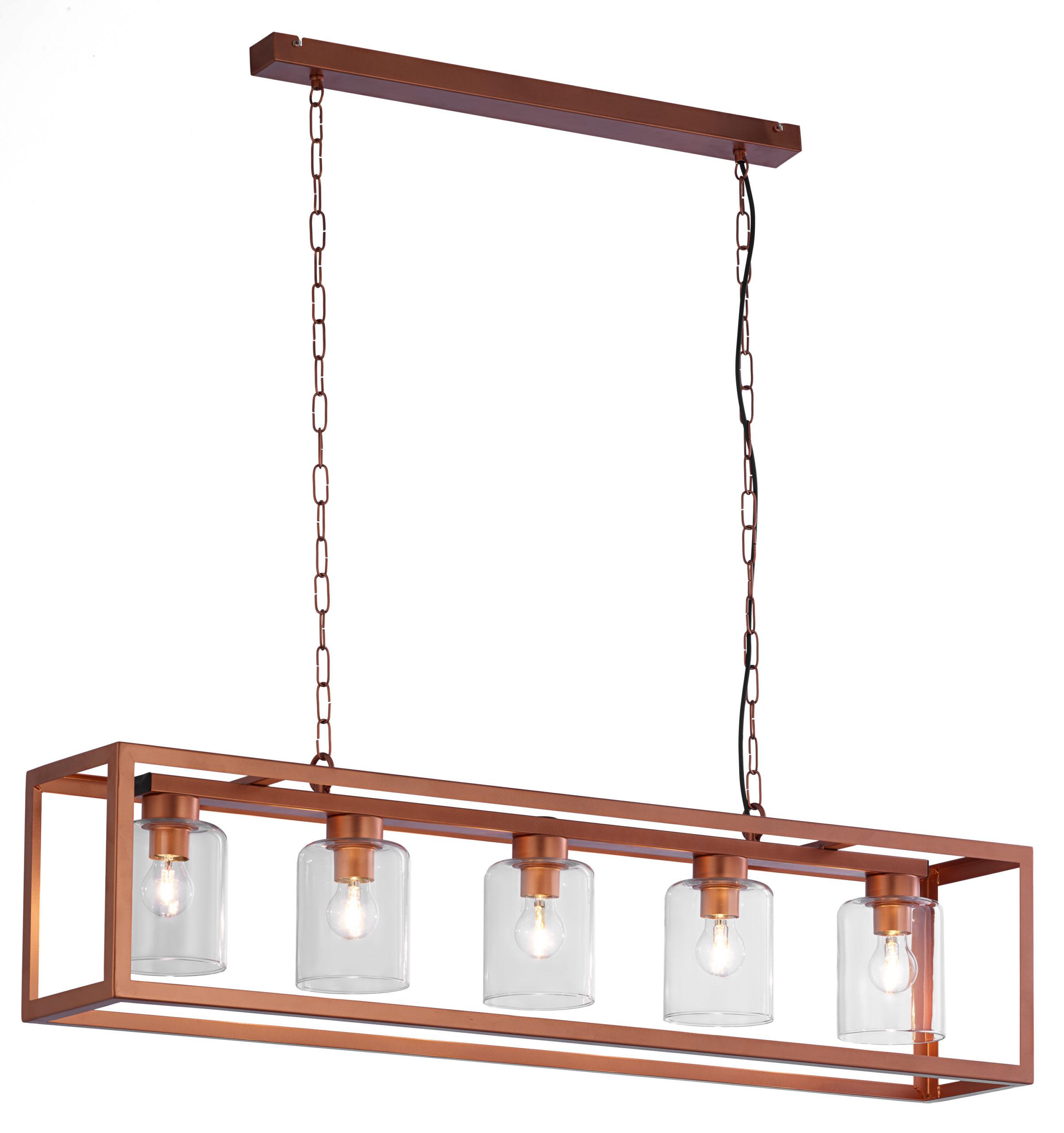 LAMPA WISZĄCA pięciopunktowa metalowo-szklana styl loft MACARI MC 5 Jupiter piękna