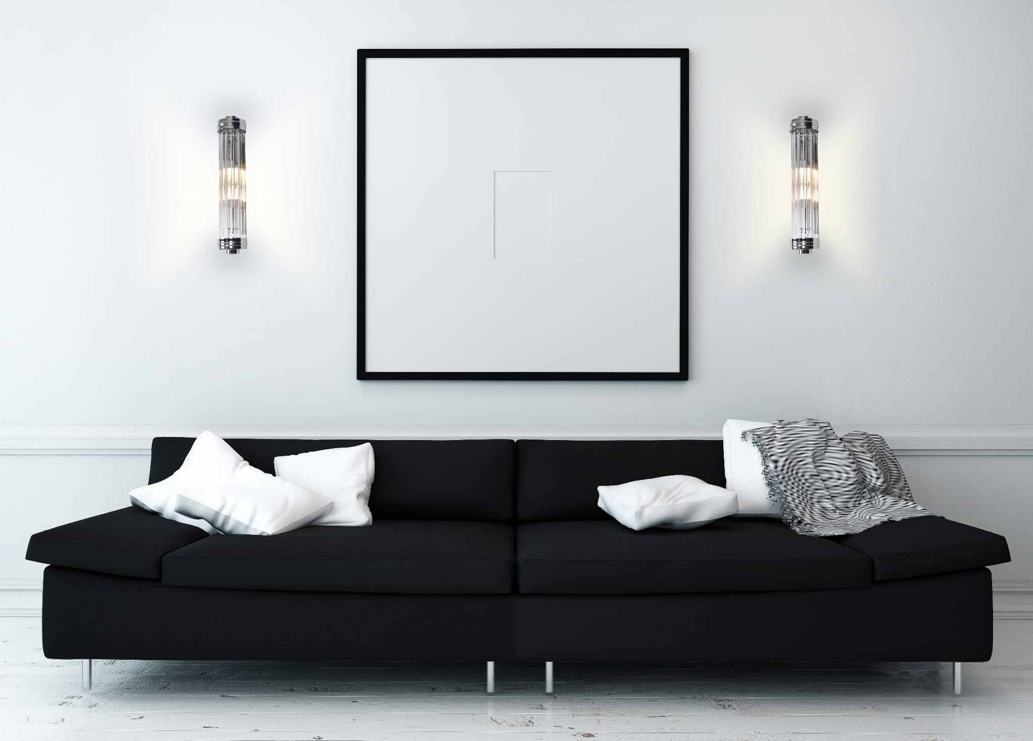 KINKIET VINCI metalowy styl art deco chromowany wyjątkowy