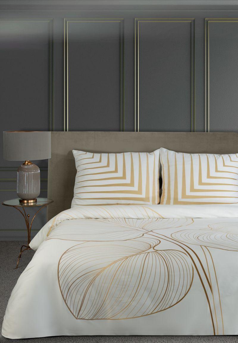 KOMPLET POŚCIELI 160x200 cm makosatyna biała wzór 1 piękny