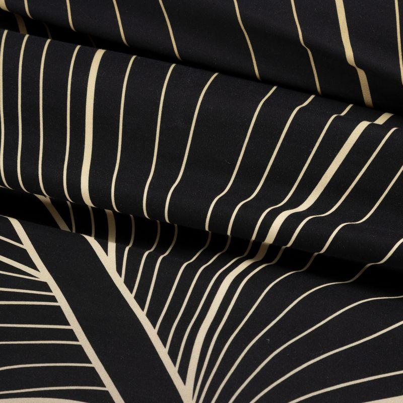 KOMPLET POŚCIELI 160x200 cm makosatyna czarna wzór 1 wyrafinowany