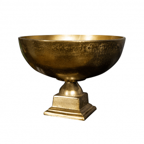 WAZON, OSŁONKA na donice, stare złoto