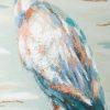 OBRAZ z elementami malowanymi ręcznie, zwierzęta 80 x 100 cm kolorowy, niebieski