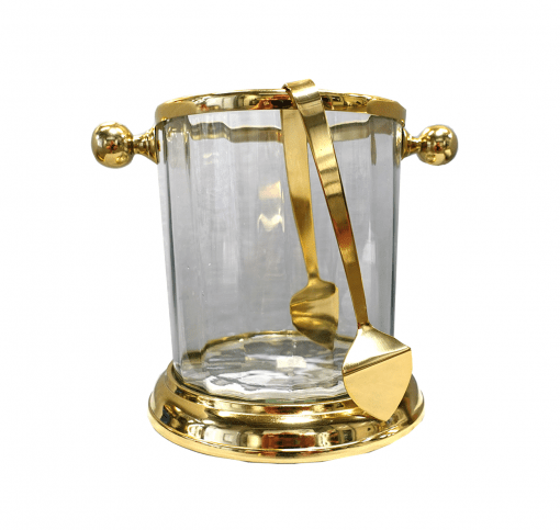 COOLER szklany ze złotymi elementami glamour