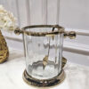 POJEMNIK NA LÓD COOLER szklany ze złotymi elementami glamour