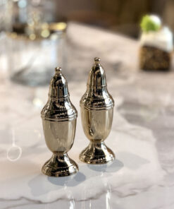 SOLNICZKA I PIEPRZNICZKA zestaw na tacy złoty glamour, błyszczące