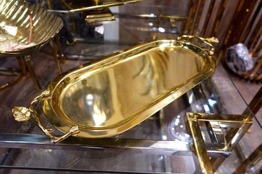 TACA metalowa złota podłużna klasyczna ekskluzywna