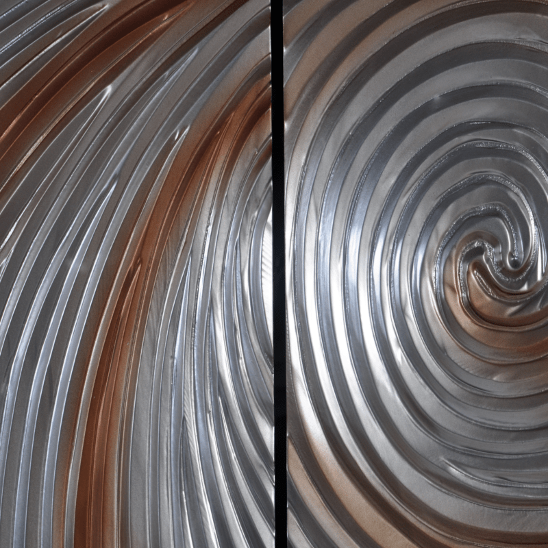 OBRAZ PRZESTRZENNY WHIRPOOL prostokątny srebrno złoty styl nowoczesny OBRAZ PRZESTRZENNY WHIRPOOL prostokątny srebrno złoty styl nowoczesny