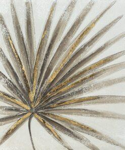OBRAZ TREE 2 złota palma białe tło ręcznie malowny styl nowoczesny dekoracyjny