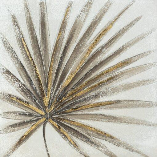 OBRAZ TREE 2 złota palma białe tło ręcznie malowny styl nowoczesny dekoracyjny
