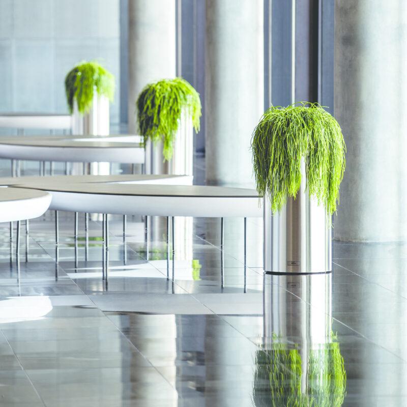 DONICA STEEL INOX MAT srebrna w kształcie tuby styl nowoczesny