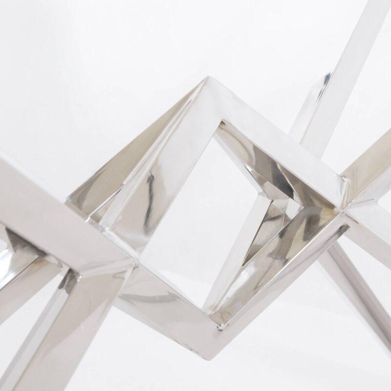 KONSOLA GRAND srebrno szklana galwanizowana2