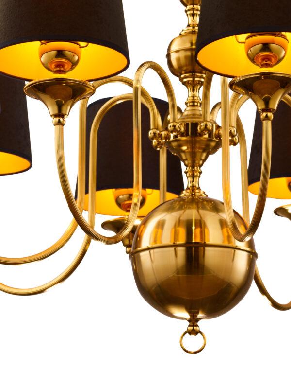 LAMPA WISZĄCA złoto czarna klasyczna BATUMI BM8 MS Jupiter3