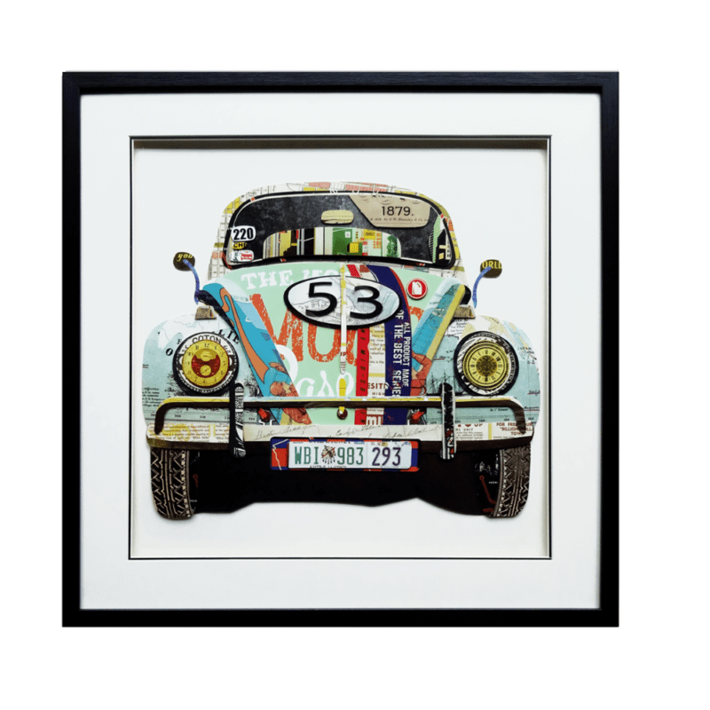 OBRAZ PRZESTRZENNY BEETLE wielokolorowy z samochodem 'Garbus' nowoczesny OBRAZ PRZESTRZENNY BEETLE wielokolorowy z samochodem 'Garbus' nowoczesny
