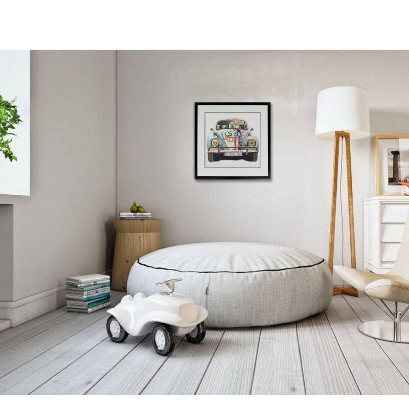 OBRAZ PRZESTRZENNY BEETLE wielokolorowy z samochodem 'Garbus' nowoczesny6 OBRAZ PRZESTRZENNY BEETLE wielokolorowy z samochodem 'Garbus' nowoczesny6