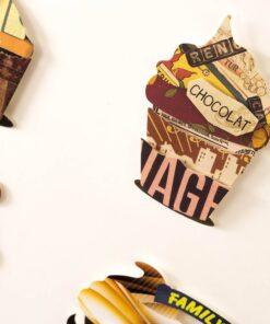 OBRAZ PRZESTRZENNY CUP CAKES wielokolorowy z babeczkami muffin styl nowoczesny 2