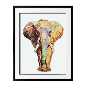 OBRAZ PRZESTRZENNY ELEPHANT wielokolorowy z wizerunkiem słonia styl nowoczesny