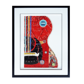 OBRAZ PRZESTRZENNY GUITAR wielokolorowy z gitarą elektryczną styl nowoczesny B