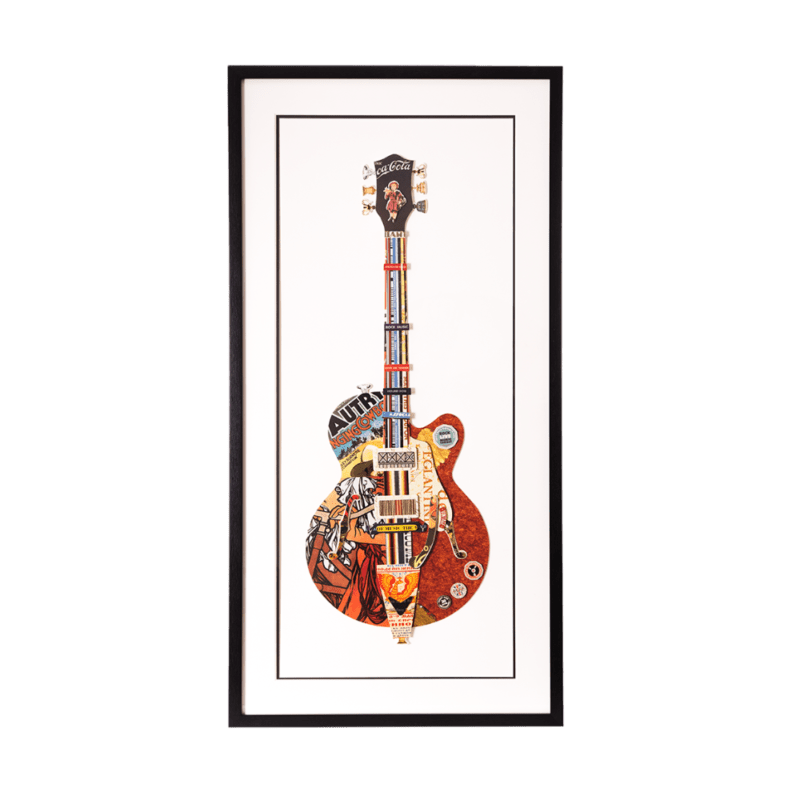 OBRAZ PRZESTRZENNY GUITAR wielokolorowy z gitarą elektryczną styl nowoczesny OBRAZ PRZESTRZENNY GUITAR wielokolorowy z gitarą elektryczną styl nowoczesny