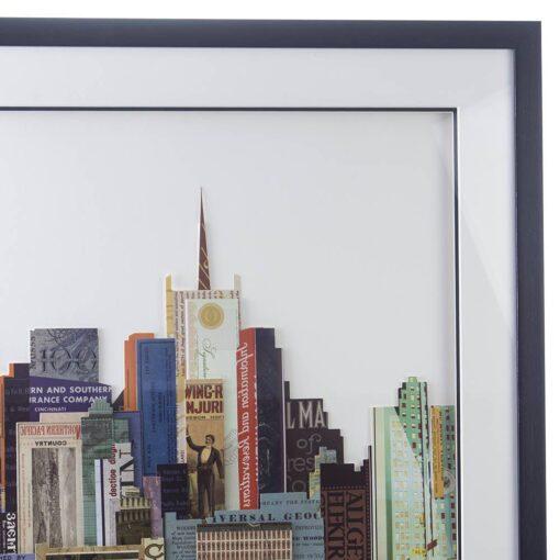 OBRAZ PRZESTRZENNY NOWY YORK wielokolorowy z panoramą miasta styl nowoczesny