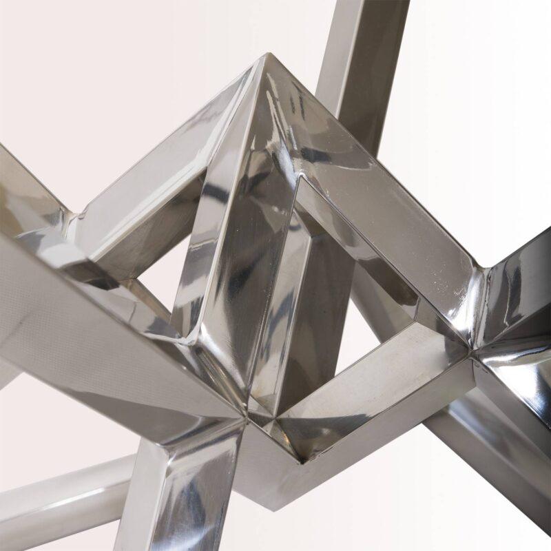 STOLIK POMOCNICZY GRAND srebrno szklany styl nowojorski2 STOLIK POMOCNICZY GRAND srebrno szklany styl nowojorski2