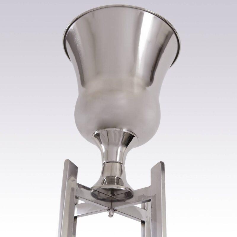 WAZON AMELIA srebrny metalowy na podstawie styl klasyczny2 WAZON AMELIA srebrny metalowy na podstawie styl klasyczny2