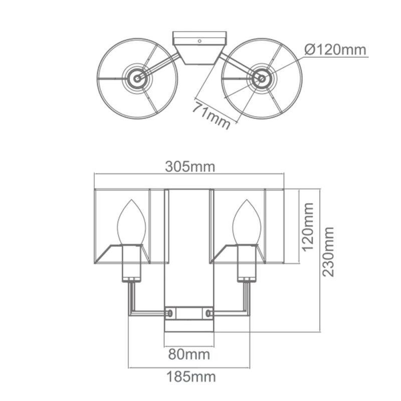 KINKIET CASA GOLD PARETTE metalowy złoty klasyczny4