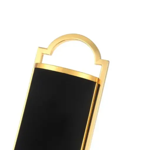 KINKIET LIBERO PARETTE GOLD NERO złota oprawa czarny klosz styl glamour dekoracyjny
