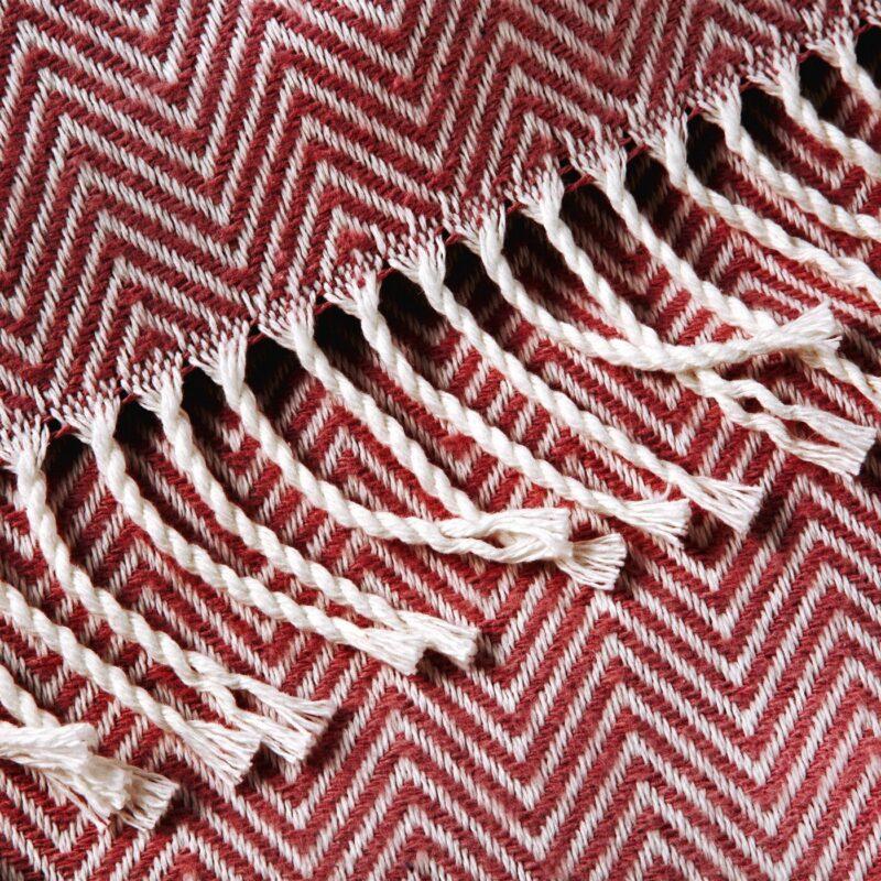 KOC MAROCCO bordowo kremowy z wzorem jodełki 180x220 cm3